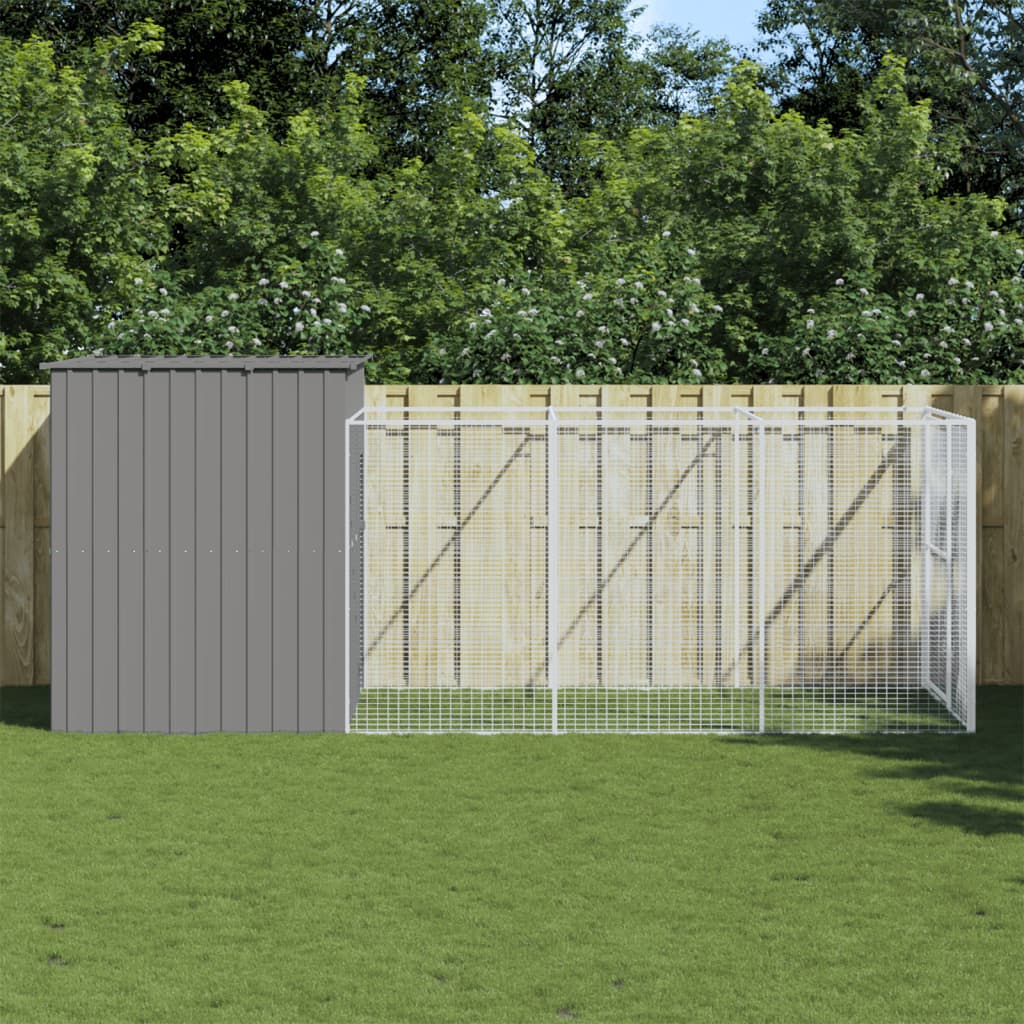 Casetta Cani Con Corsa 214X1069X181Cm Acciaio Zincato