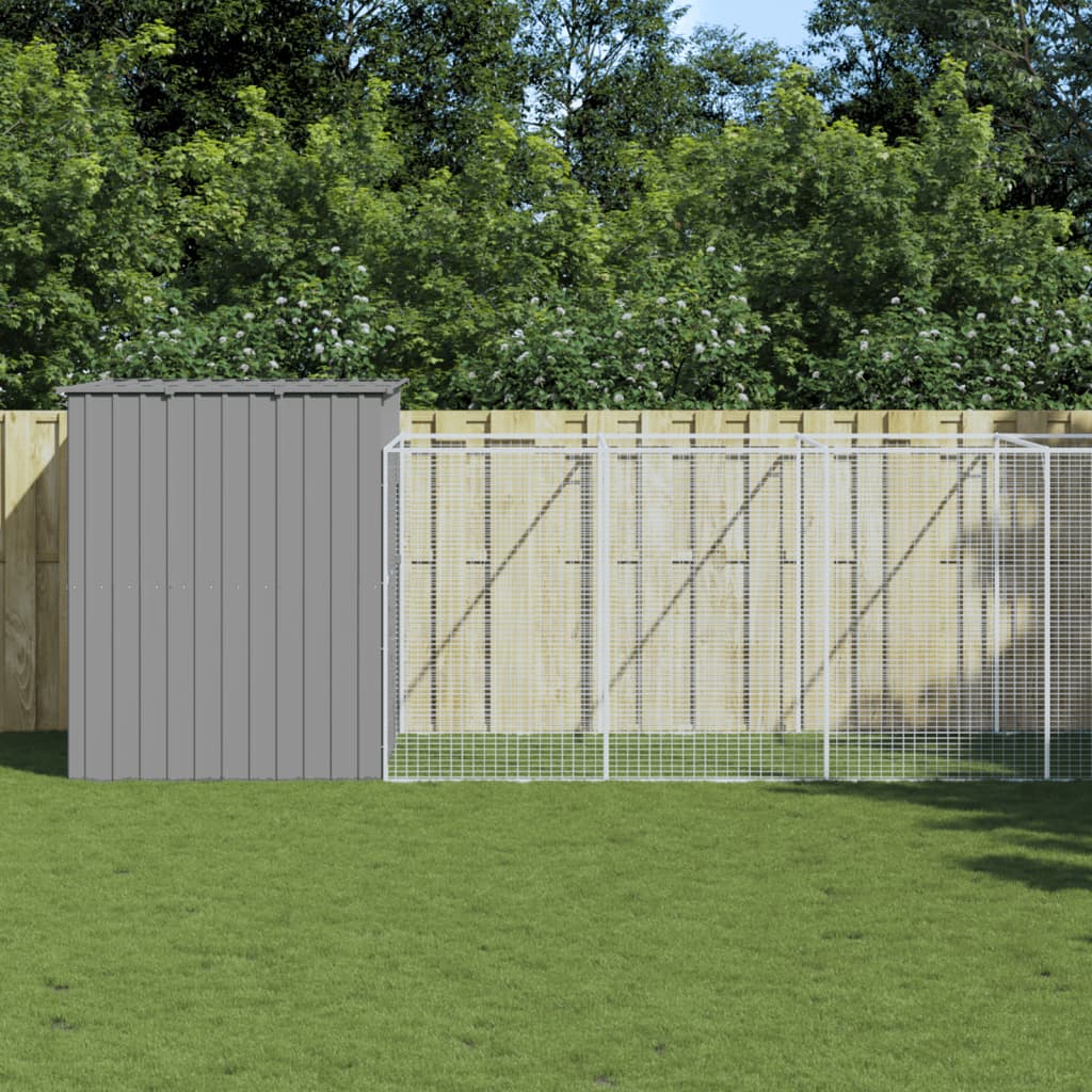 Casetta Cani Con Corsa 214X1069X181Cm Acciaio Zincato