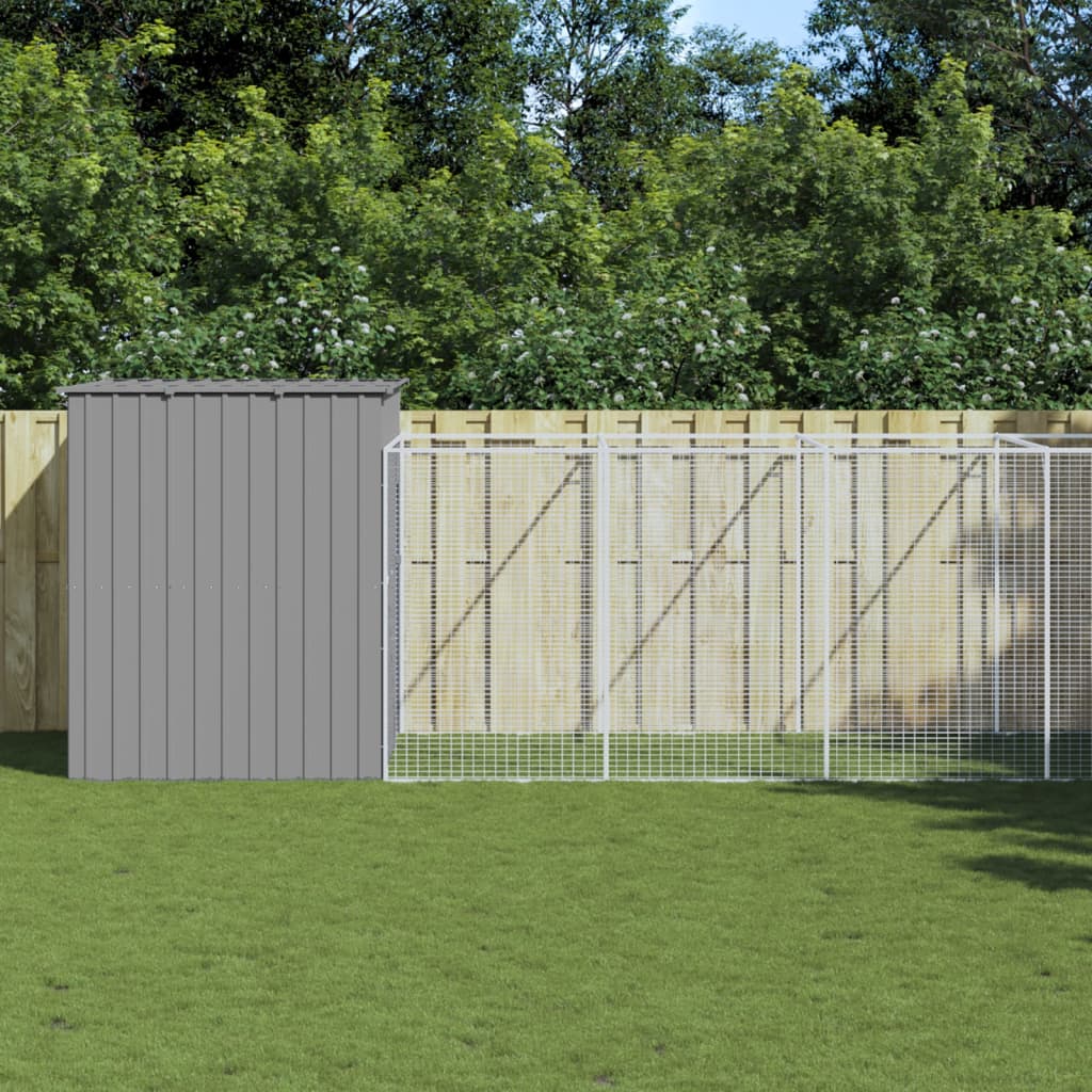 Casetta Cani Con Corsa 214X1069X181Cm Acciaio Zincato