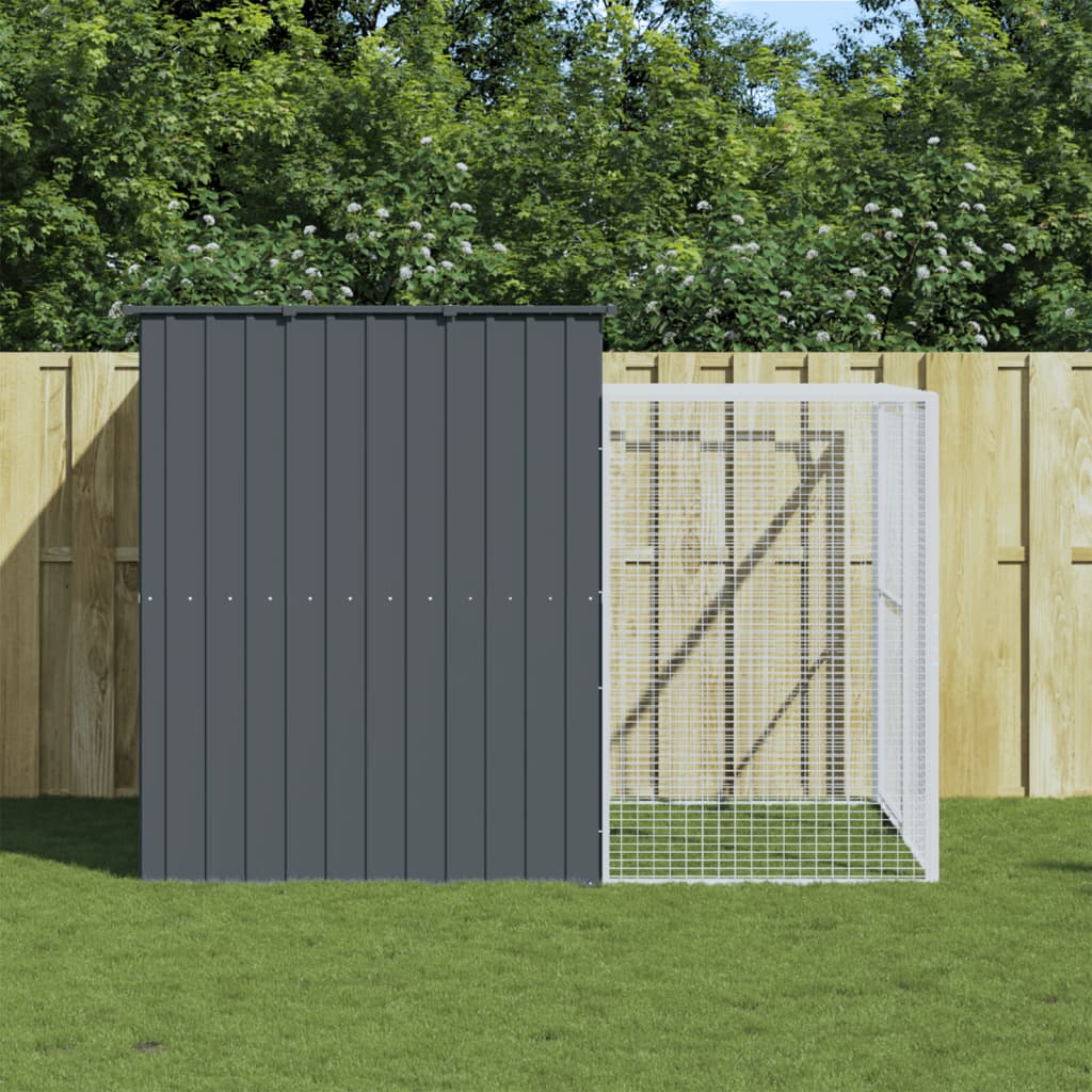 Casetta Cani Con Corsa 214X1069X181Cm Acciaio Zincato