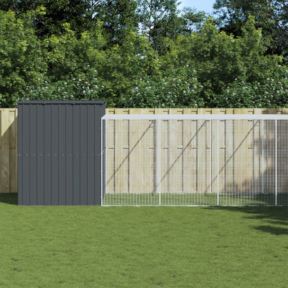 Casetta Cani Con Corsa 214X1069X181Cm Acciaio Zincato