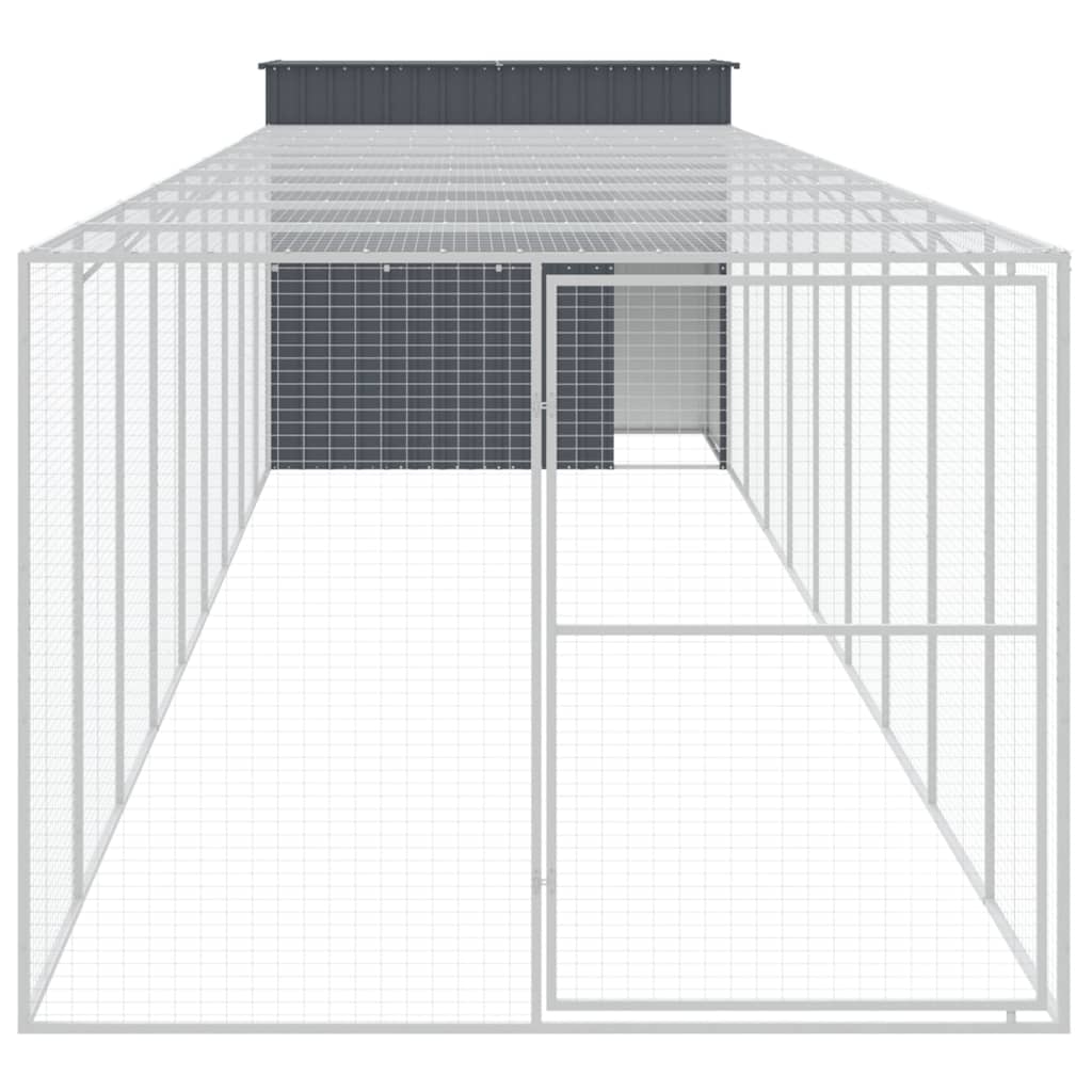 Casetta Cani Con Corsa 214X1069X181Cm Acciaio Zincato