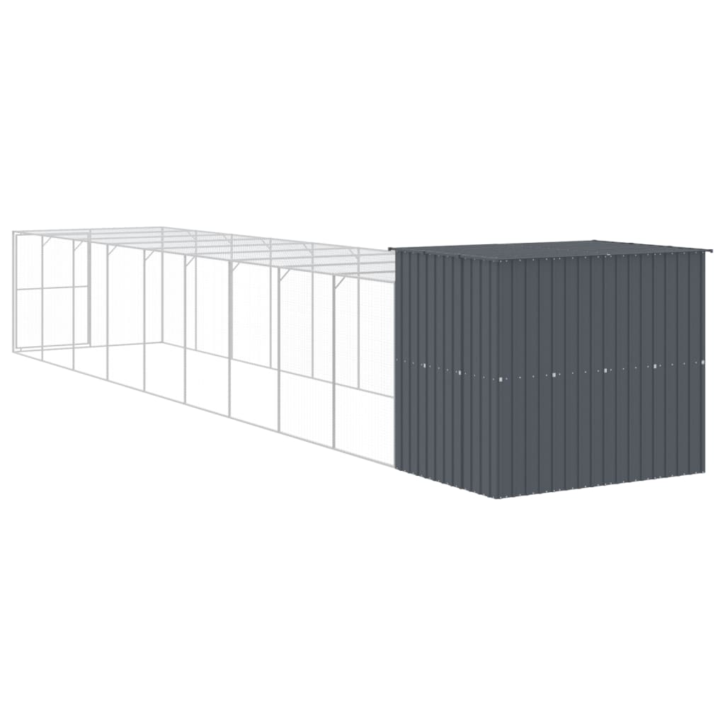Casetta Cani Con Corsa 214X1069X181Cm Acciaio Zincato