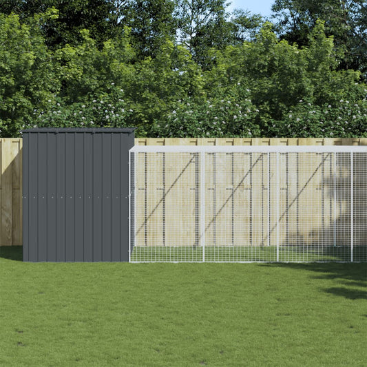 Casetta Cani Con Corsa 214X1069X181Cm Acciaio Zincato