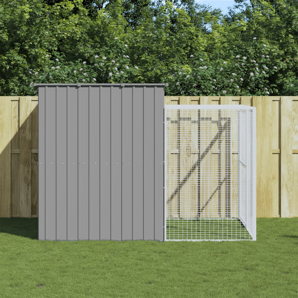 Casetta Cani Con Corsa 214X1069X181Cm Acciaio Zincato