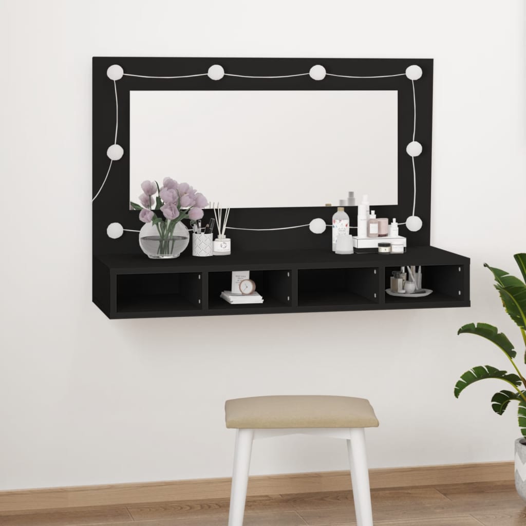 Mobile A Specchio Con Led 90X31,5X62 Cm