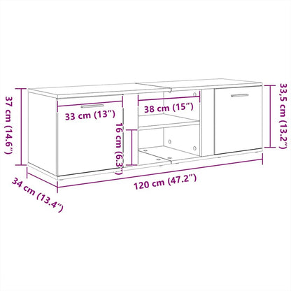 Mobile Porta Tv 120X34X37 Cm In Legno Multistrato