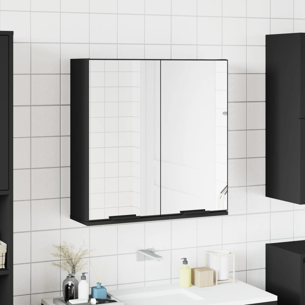 Mobile Bagno Con Specchio 64X20X66,5 Multistrato