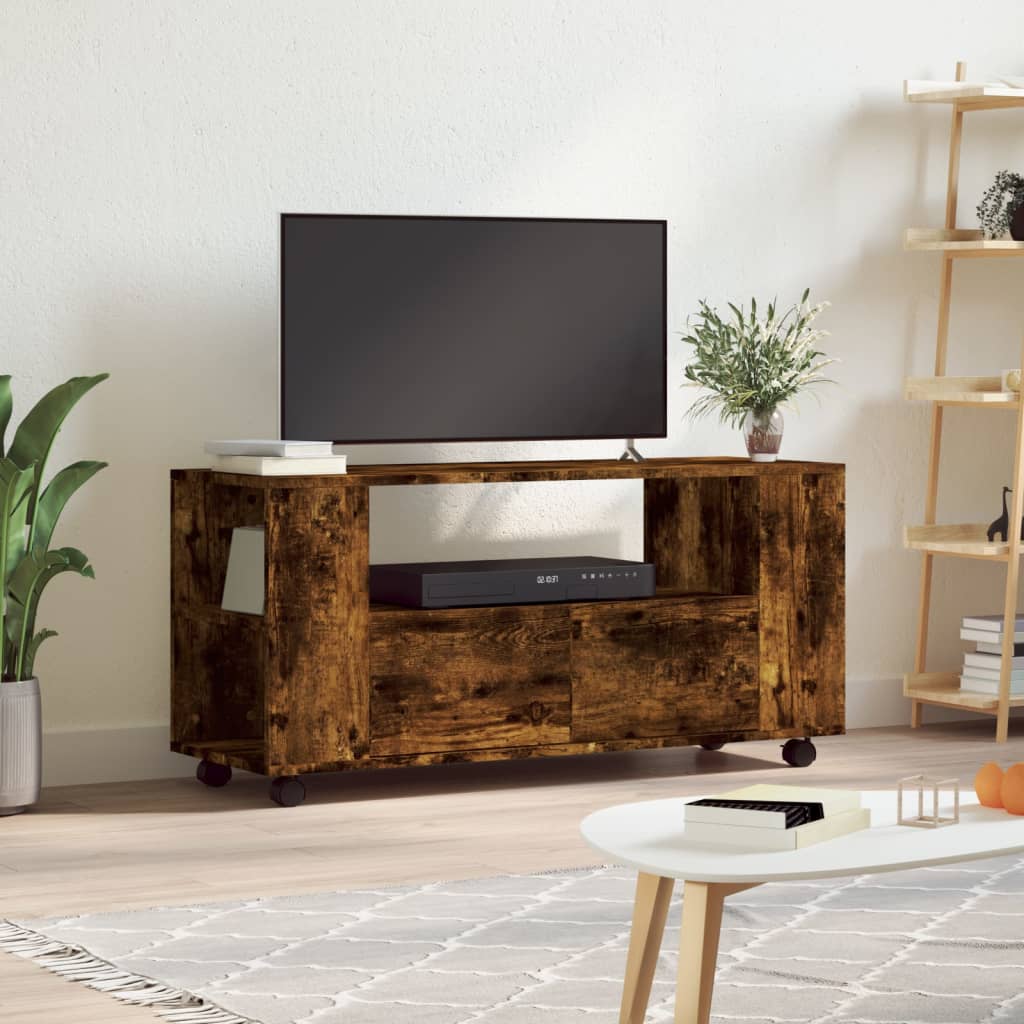 Mobile Porta Tv Con Ruote 102X34,5X43 Cm Truciolato