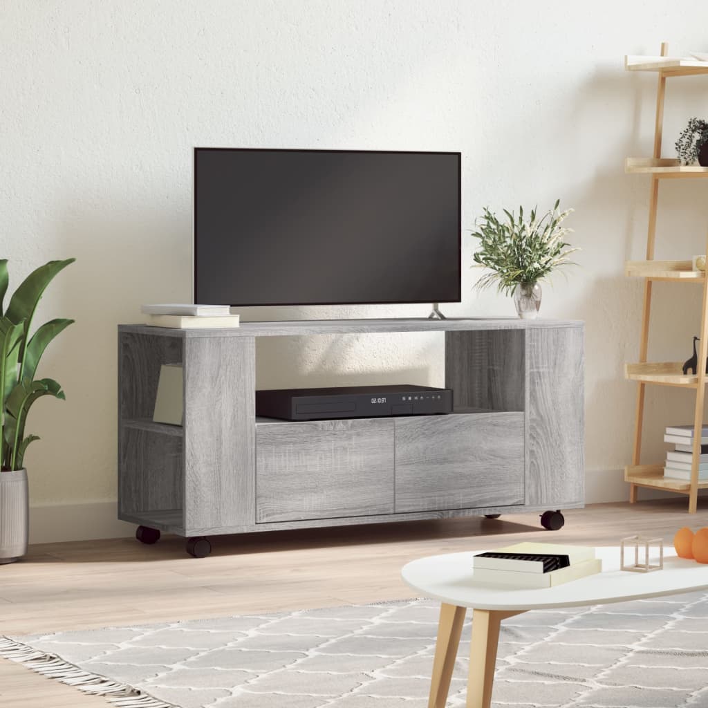 Mobile Porta Tv Con Ruote 102X34,5X43 Cm Truciolato