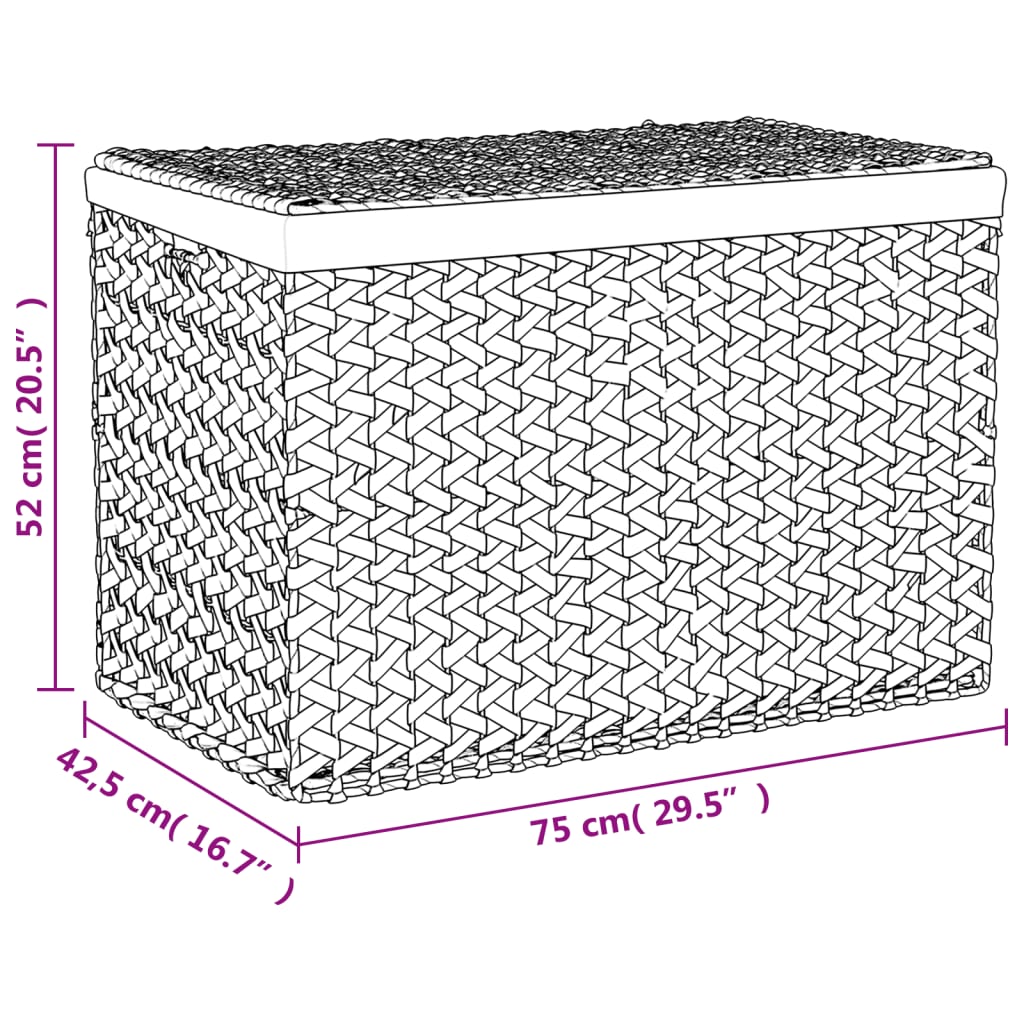 Cesto Portabiancheria A 3 Sezioni 75X42,5X52Cm Giacinto D'acqua