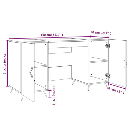 Scrivania 140X50X75 Cm In Legno Multistrato