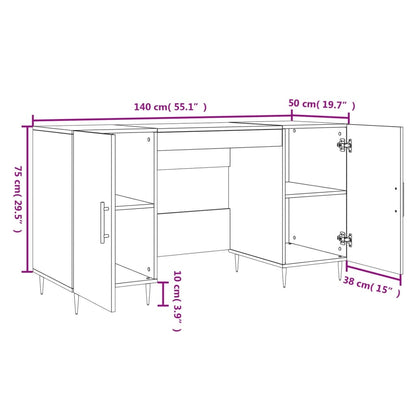 Scrivania 140X50X75 Cm In Legno Multistrato