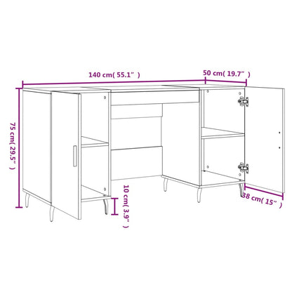 Scrivania 140X50X75 Cm In Legno Multistrato