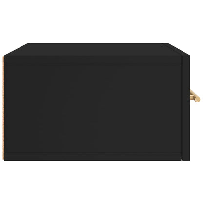 Comodini A Muro 2 Pz Neri 35X35X20 Cm