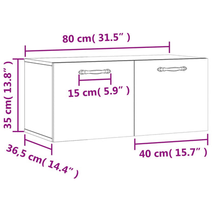 Mobile A Parete 80X36,5X35 Cm Legno Multistrato
