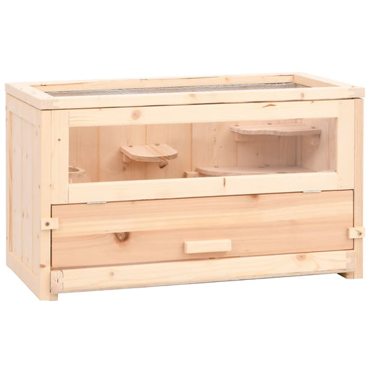 Gabbia Per Criceti 60X30X35 Cm In Legno Massello Di Abete