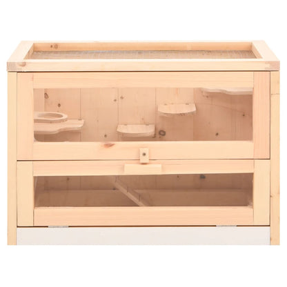 Gabbia Per Criceti 60X35,5X42 Cm In Legno Massello Di Abete