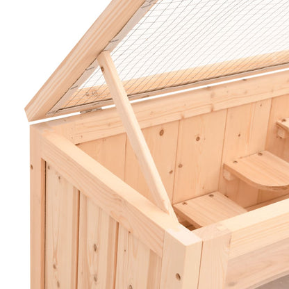 Gabbia Per Criceti 60X35,5X42 Cm In Legno Massello Di Abete