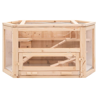 Gabbia Per Criceti 80X40X43 Cm In Legno Massello Di Abete Antracite