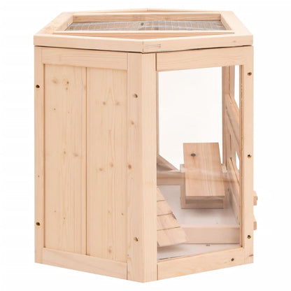 Gabbia Per Criceti 80X40X43 Cm In Legno Massello Di Abete Antracite