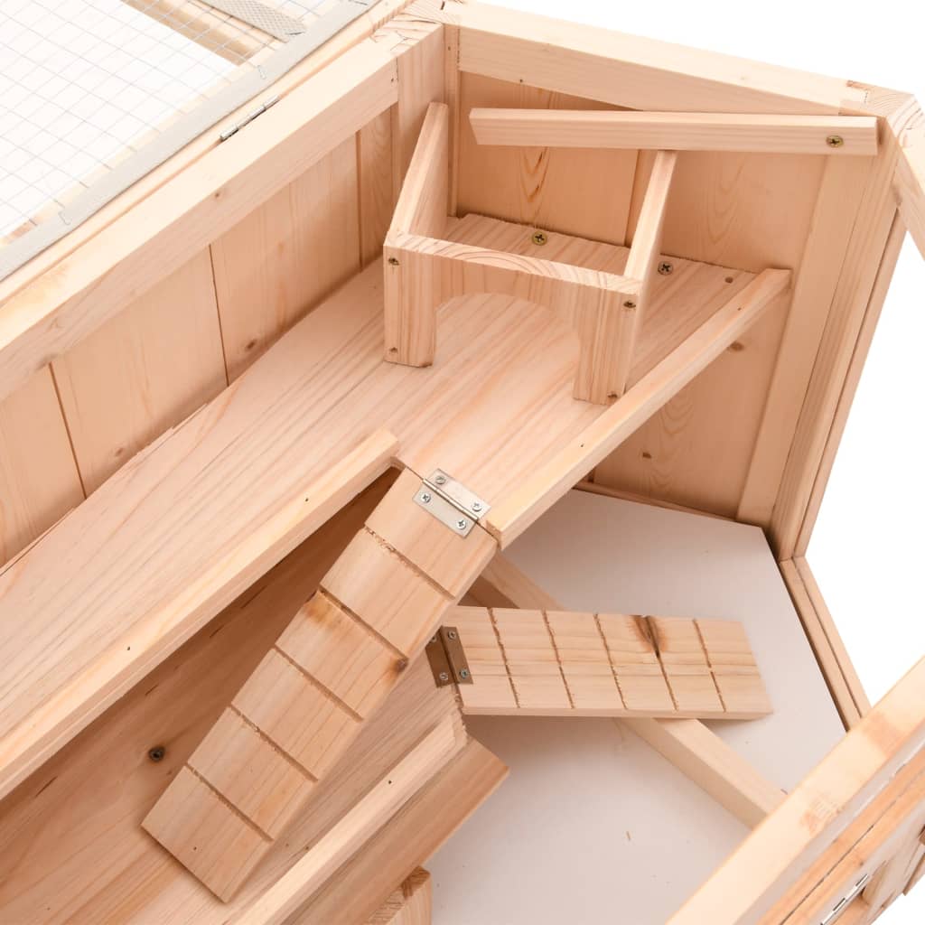 Gabbia Per Criceti 80X40X43 Cm In Legno Massello Di Abete Antracite