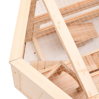 Gabbia Per Criceti 80X40X43 Cm In Legno Massello Di Abete Antracite