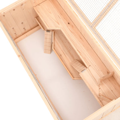 Gabbia Per Criceti 89,5X45X45 Cm In Legno Massello Di Abete