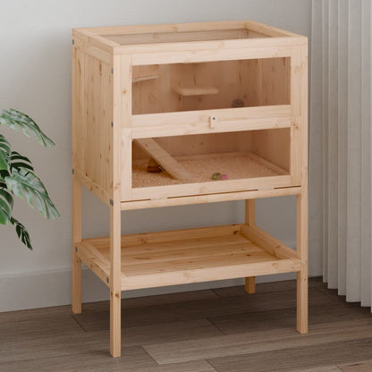 Gabbia Per Criceti 55X40X80 Cm In Legno Massello Di Abete