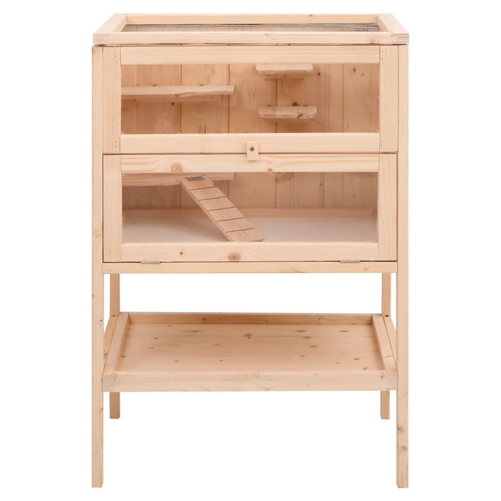 Gabbia Per Criceti 55X40X80 Cm In Legno Massello Di Abete