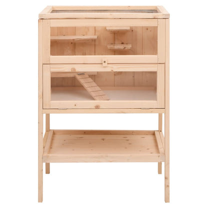 Gabbia Per Criceti 55X40X80 Cm In Legno Massello Di Abete