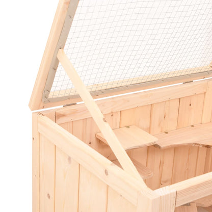 Gabbia Per Criceti 55X40X80 Cm In Legno Massello Di Abete