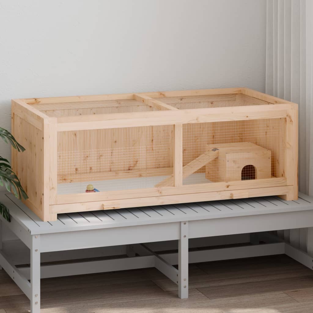 Gabbia Per Criceti 104X52X38 Cm In Legno Massello Di Abete