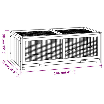 Gabbia Per Criceti 104X52X38 Cm In Legno Massello Di Abete