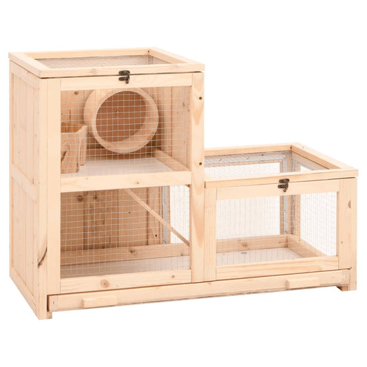 Gabbia Per Criceti 81X40X60 Cm In Legno Massello Di Abete