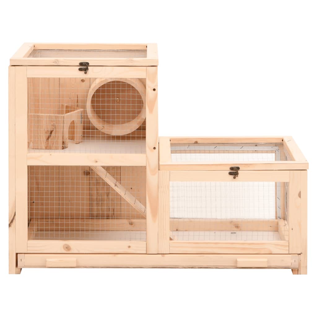 Gabbia Per Criceti 81X40X60 Cm In Legno Massello Di Abete