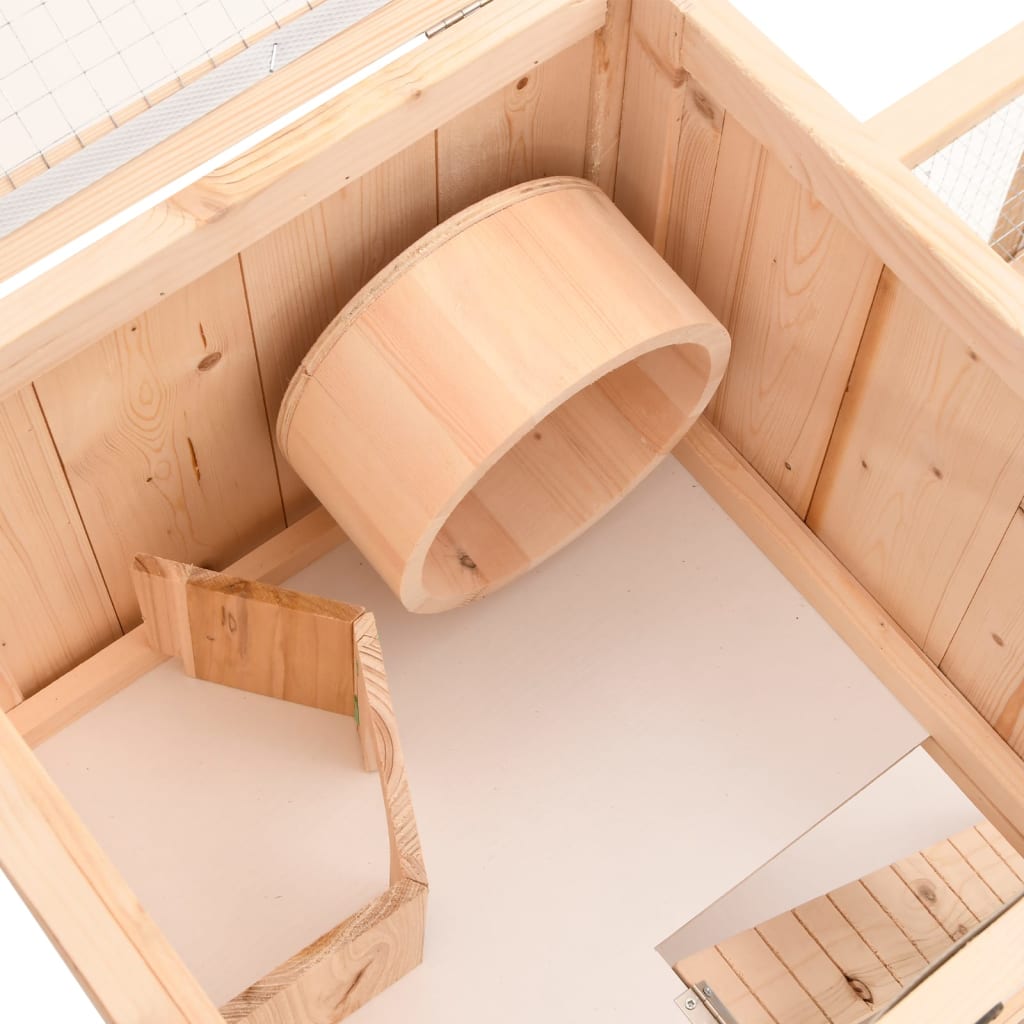 Gabbia Per Criceti 81X40X60 Cm In Legno Massello Di Abete