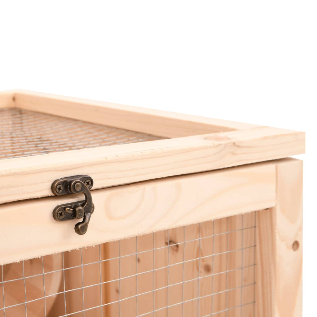 Gabbia Per Criceti 81X40X60 Cm In Legno Massello Di Abete
