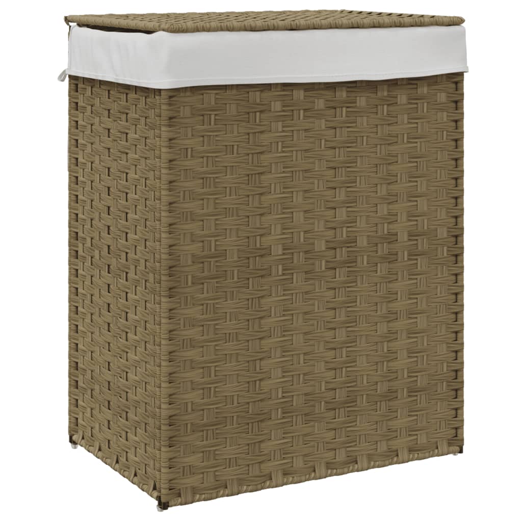 Cesto Portabiancheria Con Coperchio 46X33X60 Cm Polyrattan