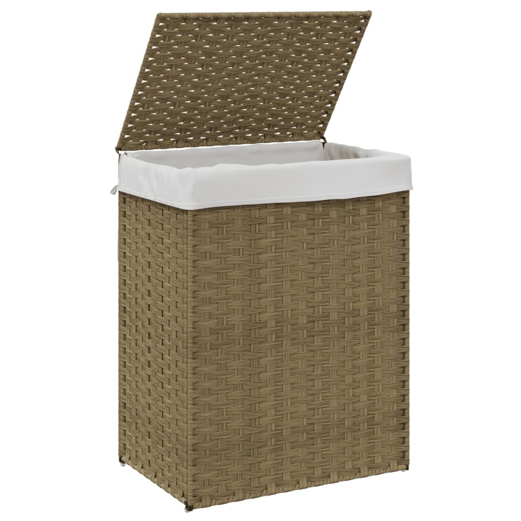 Cesto Portabiancheria Con Coperchio 46X33X60 Cm Polyrattan