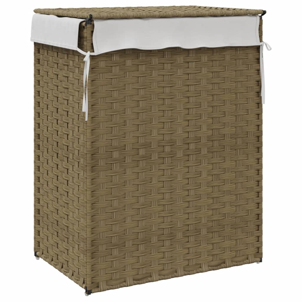 Cesto Portabiancheria Con Coperchio 46X33X60 Cm Polyrattan