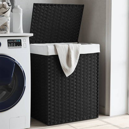 Cesto Portabiancheria Con Coperchio 46X33X60 Cm Polyrattan