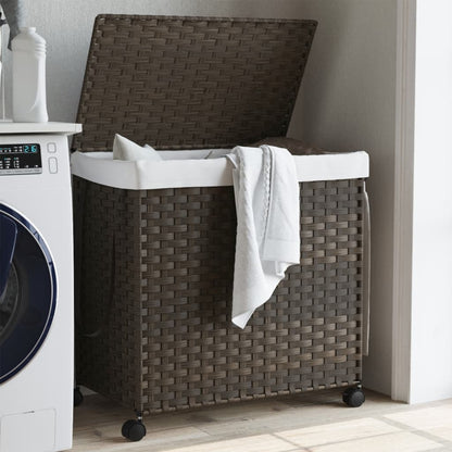 Cesto Portabiancheria Con Ruote 60X35X60,5 Cm Rattan