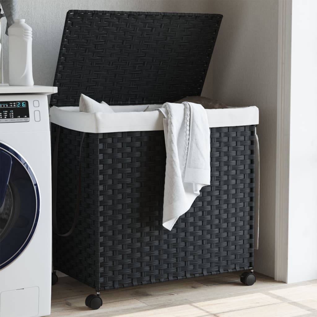 Cesto Portabiancheria Con Ruote 60X35X60,5 Cm Rattan