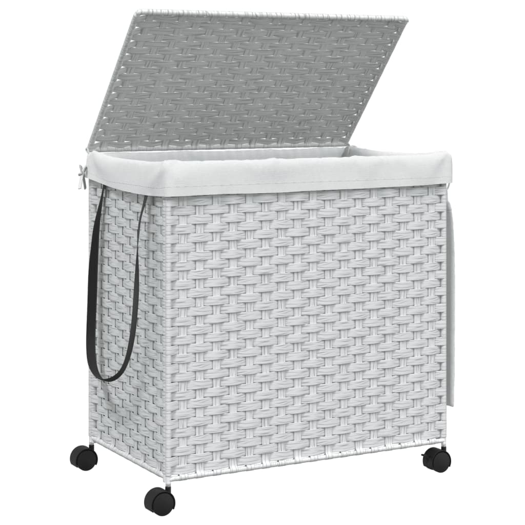 Cesto Portabiancheria Con Ruote 60X35X60,5 Cm Rattan