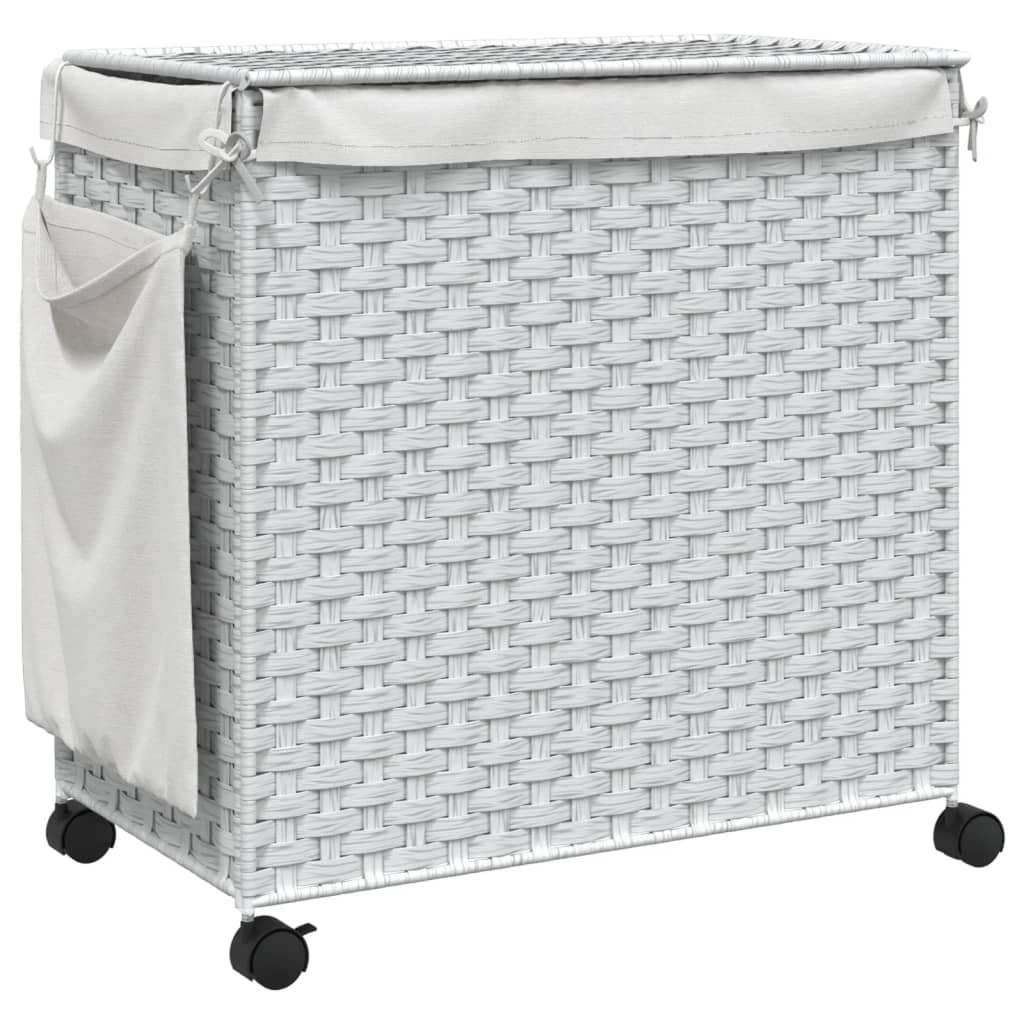 Cesto Portabiancheria Con Ruote 60X35X60,5 Cm Rattan