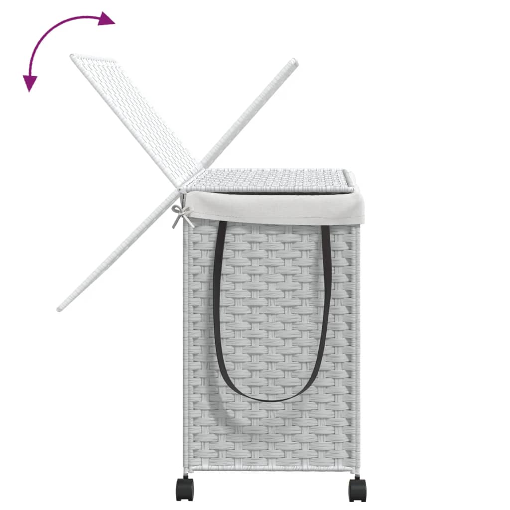 Cesto Portabiancheria Con Ruote 60X35X60,5 Cm Rattan
