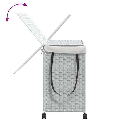 Cesto Portabiancheria Con Ruote 60X35X60,5 Cm Rattan