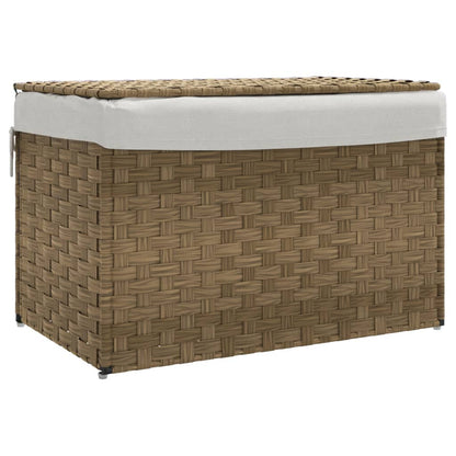 Cesto Portabiancheria Con Coperchio 55,5X35X34 Cm Polyrattan