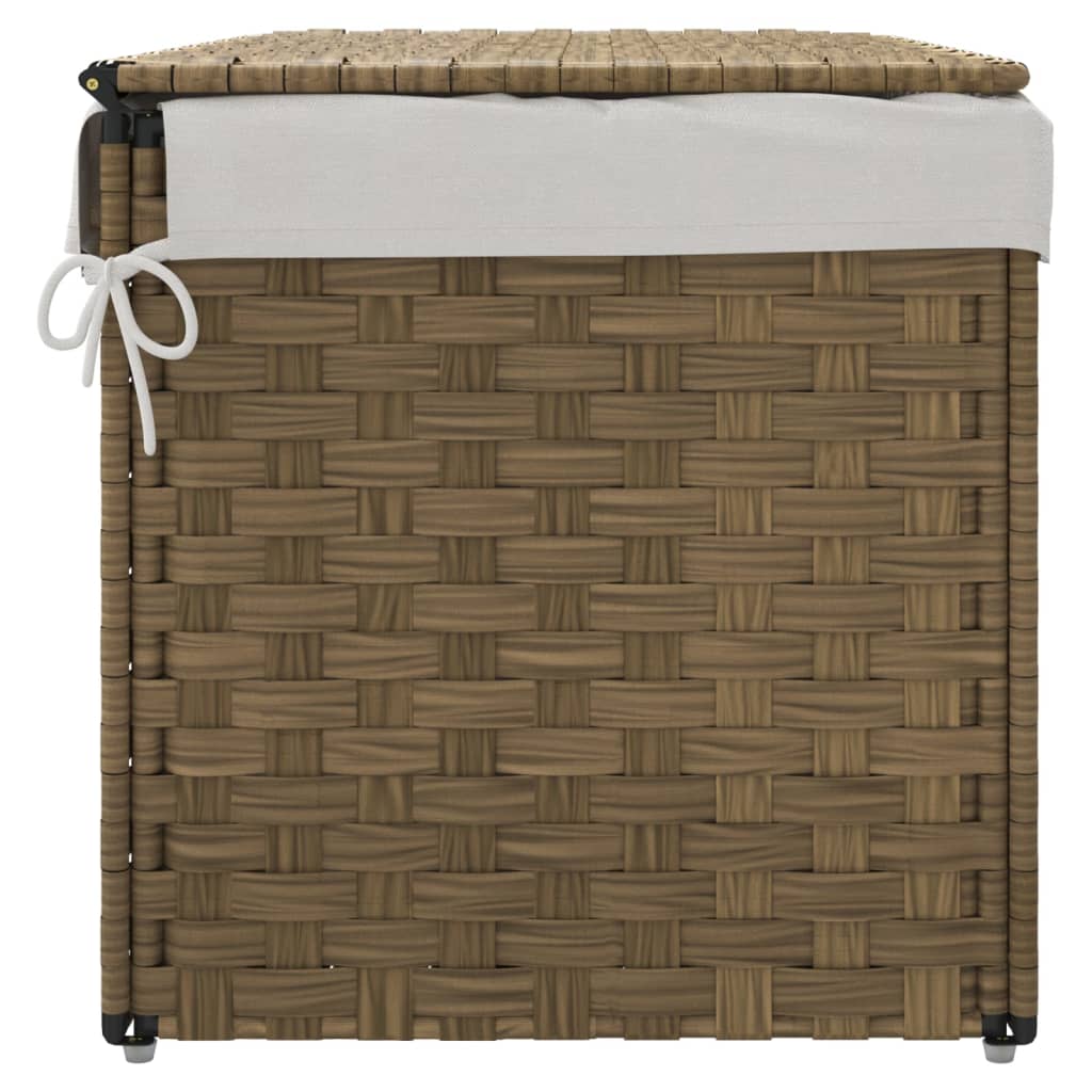 Cesto Portabiancheria Con Coperchio 55,5X35X34 Cm Polyrattan